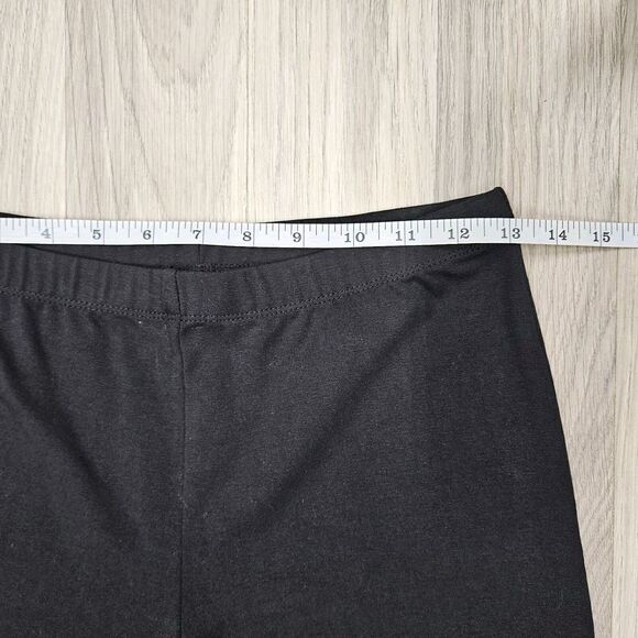 SUSAN GRAVER Womens Black Snap Button Cropped Leggings Size XS - Picture 3 of 7